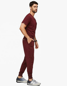 Uniformes Médicos Personalizados de Alta Calidad con Logotipo, Conjunto de Uniformes Médicos para Hombre, Tela Tejida con Spandex, Talla Grande 3XL, Uniformes de Hospital OEM para Médicos y Enfermeras - Product Image 6
