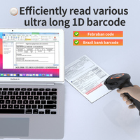 Escáner de Código de Barras con Cable Xincode, Lector de Códigos de Barras Láser 1D, Interfaz USB, Pistola de Escaneo para Gestión de Inventario de Almacén X-580X