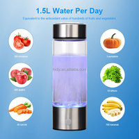 Shenzhen Hidly Personnalisé Haute Qualité Usb Rechargeable Date Ion Spe Générateur Rouge Noir Hydrogène Bouteille D'eau Avec Couvercle