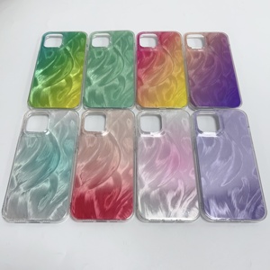 Thời trang dần dần Màu sắc dòng chảy Laser thiết kế IMD Sơn Trường hợp điện thoại di động Cover quay lại cho <span class=keywords><strong>Iphone</strong></span> 15 14 13 12 11Promax - Product Image 6