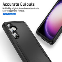 Housse de protection antichoc double couche rigide en PC TPU Armor Heavy Duty pour Samsung S23 FE S23 Plus S23 Ultra