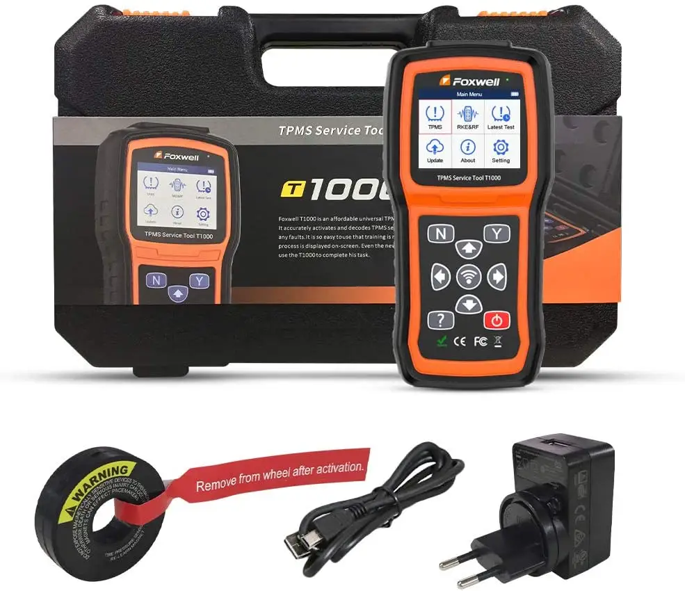 Foxwell TPMS Alat Pembelajaran Ulang, Pemindai TPMS Sensor 315MHz untuk Reset TPMS