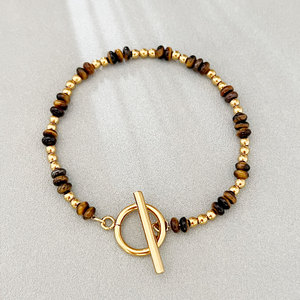 Pulsera de Cadena de Acero Inoxidable con Cuentas Planas de Piedra Natural Estilo Bohemio, Accesorios de Piedras Hechos a Mano <span class=keywords><strong>Originales</strong></span>, Joyería para Mujer - Product Image 6