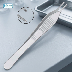 Pinzas para Tejidos Adson 6flowers, Instrumento Quirúrgico Manual de Acero Inoxidable, Certificado CE Clase I F5-184 12cm para Cirugía - Product Image 3