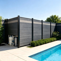 Prix d'usine, certifié CE, panneaux décoratifs composites pour jardin, clôture murale extérieure en WPC sans creuser pour petite terrasse ou cour arrière, pour l'intimité