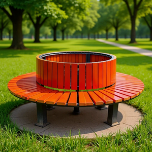 Banc <span class=keywords><strong>de</strong></span> patio moderne, durable, écologique, résistant à l'eau, en métal, sans dossier, 4 places, avec couleur personnalisée pour utilisation en parc - Product Image 5