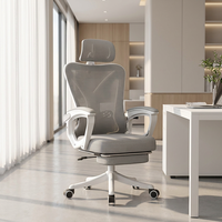 Chaise de bureau exécutive professionnelle en maille, mobilier de salon, chaise de bureau ergonomique pivotante à dossier haut avec support lombaire