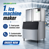 Machine à glaçons commerciale de 60 kg en gros avec pompe et moteur entièrement automatiques à refroidissement optimal pour bars et salons de thé