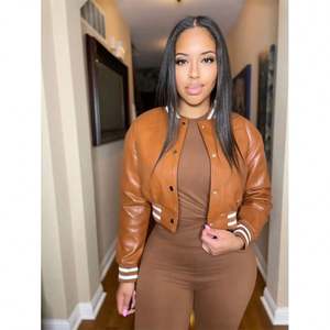 Prodotti di tendenza 2023 nuovi arrivi cappotti in pelle Casual invernali Bomber Top Crop <span class=keywords><strong>abbigliamento</strong></span> giacche da donna <span class=keywords><strong>abbigliamento</strong></span> donna - Product Image 6