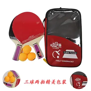 Ping Pong Schlägerset 2 Fledermaus frei 3 Tischtennis bälle Wertvoll für das Promotion-Training Passend zum Tischtennis schläger