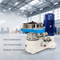 Machine à granulés à matrice annulaire verticale automatique robuste avec refroidisseur d'huile durable pour la production de combustible bois