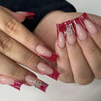 2026 INS Design ABS presse sur les ongles paquet fait à la main étiquette privée Gel presse sur les ongles Style Long en gros