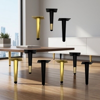 Pieds de table et de canapé en fer robuste et moderne de 10 cm, 12 cm, 15 cm, 17 cm pour meubles