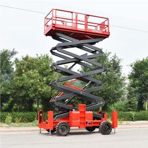 Plataforma Elevadora de Tijera Eléctrica Ligera de 6-14 m y 350 kg, Equipo de Elevación Hidráulico Móvil - Product Image 3