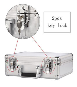 Estuche pequeño de <span class=keywords><strong>aluminio</strong></span> para transporte de vuelo, herramienta portátil de viaje, organizador, maletín - Product Image 4