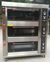 Industriële 3-dekken 6-bakplaten elektrische bakoven met hoge efficiëntie, van roestvrij staal, multifunctioneel, voor restaurants