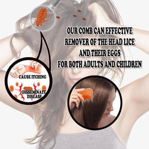シラミとニッツのコームの物理的除去コーム長くて密な歯の綿毛除去 - Product Image 4