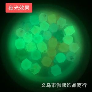 Acrylic Frosted Starry Night Glow Cube Pendant <b>Beads</b> For Jewelry Making Mixed Shapes <b>Plastic</b> Resin DIY Accessories - Product Image 3