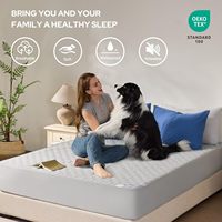 Housse de matelas d'hôpital OEKO-TEX, protège-matelas en microfibre matelassé à ultrasons avec jupe élastique, fourniture par contrat