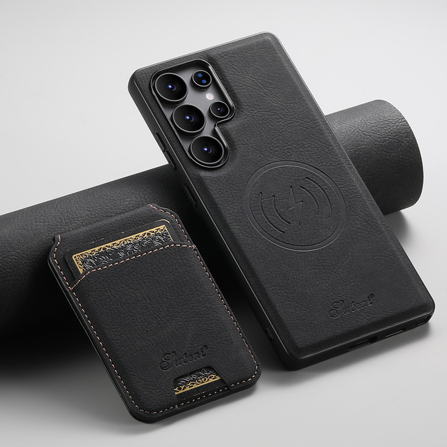 Hot Sale Leather Card Slot Magnetic Phone Case for Samsung Galaxy S24 S23 22 Ultra  Artificial Leather Phone Case
