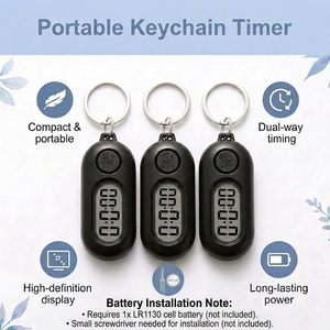 Minuteur numérique portable LCD pour extérieur, minuteur de compte à rebours Pomodoro, chronomètre, mini minuteur de cuisine - Product Image 4