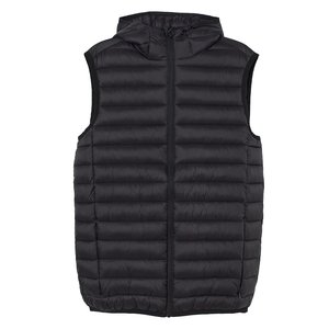 Chaleco Acolchado con Capucha para Hombre, Ropa de Abrigo Informal de Invierno, Cierre de Cremallera Resistente al Viento, 100% Poliéster Transpirable - Product Image 1