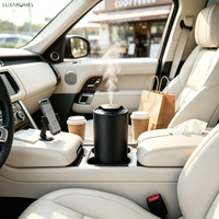 Diffuseur d'air frais intelligent pour voiture LUXAROMES A613, démarrage/arrêt automatique, sans eau, en aluminium, batterie rechargeable, éclairage, usage professionnel, 15 ml