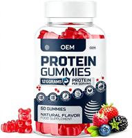 Natuurlijke Mix Fruit Flavoured Proteïne Gummies, Non-GMO, Vegetarisch, Glutenvrij, Geschikt voor Spiergroei en Energie