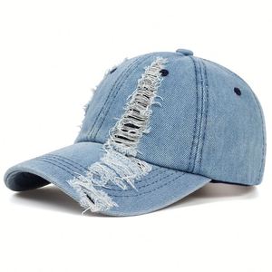 Gorra de Béisbol Unisex de Mezclilla Desgastada con Bordado 3D, 100% Algodón, para Niños, Venta al Por Mayor, Alta Calidad - Product Image 2