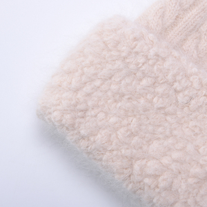 Jxwatcher Bonnet d'hiver tricoté épais personnalisé pour femme, couleur unie, confortable, avec revers, style bonnet doux, couvre-oreilles, pour le <span class=keywords><strong>ski</strong></span> en extérieur, vente en gros - Product Image 5