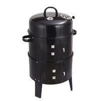 NL 2026 Barbecue portable d'extérieur 3 en 1 en acier inoxydable, barbecue au charbon de bois, fumoir