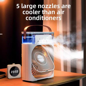 <span class=keywords><strong>Ventilateur</strong></span> intelligent à cinq jets avec humidificateur, <span class=keywords><strong>ventilateur</strong></span> de bureau <span class=keywords><strong>silencieux</strong></span> à refroidissement par eau pour étudiants, humidification et rafraîchissement de l'air - Product Image 3