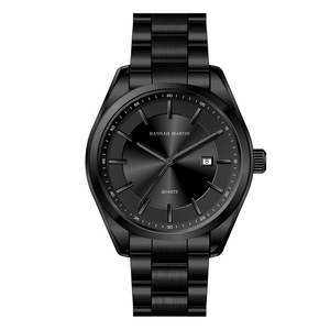 HANNAH MARTIN Montres de Luxe <span class=keywords><strong>Homme</strong></span> à Bracelet en <span class=keywords><strong>Acier</strong></span> Inoxydable, Logo Personnalisé, Mouvement à Quartz Japonais, Montres Simples du Fabricant - Product Image 4