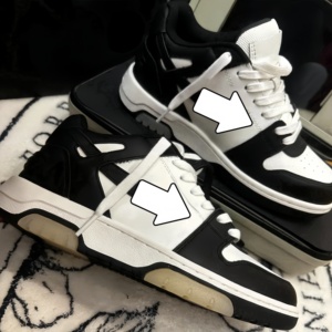 Nouvelles baskets basses de créateur 2026, imprimé flèches noir et blanc, style streetwear décontracté et robuste - Product Image 1