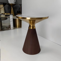 Petite table basse ronde en métal au design moderne pour salon, bureau, balcon et petit appartement - Durable