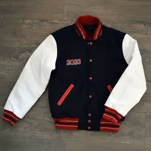 Customizable Vintage Varsity Letterman Jacket 100% Wool Reversible XS Embroidered 3D Denim Button Winter OEM Service Available - Product Image 1