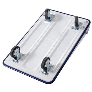 Camión de plataforma de <span class=keywords><strong>acero</strong></span>, carro de mano de utilidad de 150kg, 300kg, almacén de compras, logística, plataforma de <span class=keywords><strong>acero</strong></span> o plástico - Product Image 4