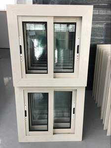 Fourniture en gros de fenêtres et de portes de maison coulissantes à <span class=keywords><strong>double</strong></span> <span class=keywords><strong>vitrage</strong></span> UPVC blanc à battant économique - Product Image 4