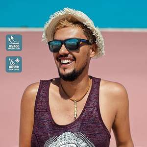 낚시 야외 스포츠 및 일상복 운전을위한 개성 스타일을 가진 남성을위한 패션 편광 UV400 사각 선글라스 - Product Image 1