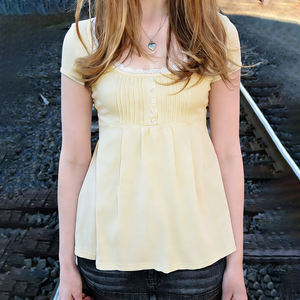 Camiseta Casual de Manga Corta con Encaje, Cuello en U, Holgada, Talla Grande, Estilo Línea A, Ecológica y Transpirable para Mujer - Product Image 6