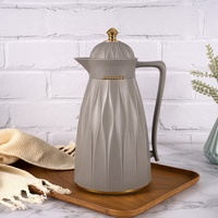 Jarra Térmica de Vidrio Rosa con Interior de Plástico, Aislada al Vacío, Estilo Árabe, para Té, Café, Fabricada por WUJO