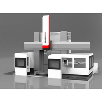 Haute précision VTM5916 Centre de tournage de fraisage vertical à double colonne Tour CNC robuste avec système Fanuc Type de table mobile
