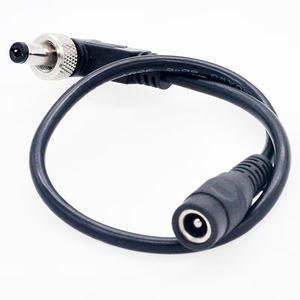 2.1x5.5 2.5 1.35 3.5 Mm Male to Female Angled Extension <b>Cable</b> 90 Degree 5.5x2.1mm 5525 DC Screw Power Charger <b>Cable</b> - Product Image 2