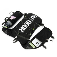 Sac de course à pied multifonctionnel unisexe ultraléger et respirant avec porte-téléphone intégré et bande réfléchissante pour les sports de plein air