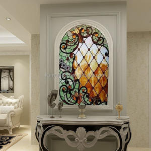 Vitral Tiffany Estilo Americano Personalizado, Bloque de Vidrio Sólido de 5mm de Grosor, Decoración Duradera para Puertas y Ventanas - Product Image 6