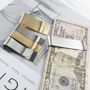 Fabriqué en Chine en gros nouveau laiton acier mince élégant stylo <span class=keywords><strong>pince</strong></span> <span class=keywords><strong>pince</strong></span> en métal blanc cuivre <span class=keywords><strong>pince</strong></span> à billets porte-monnaie pour hommes - Product Image 2