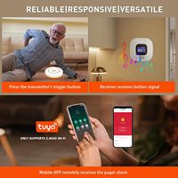 Nouveaux arrivages Système d'appel intelligent Infirmière Appel Alerte Sans fil Tuya Wifi Aîné Soignant Pager Panique SoS Appel pour Alarme d'urgence
