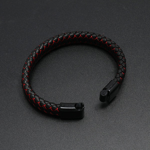 Pulsera Magnética de Cuero PU Negro para Hombre, Madura, Estable y Elegante, el Mejor Regalo para Hombre - Product Image 5