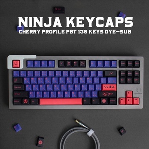 Teclas Ninja Keycap Cherry Profile PBT con Sublimación de Tinte, 129 Teclas para Teclados Mecánicos GH60 <span class=keywords><strong>GK61</strong></span> GK64 84 87 96 104 - Product Image 2