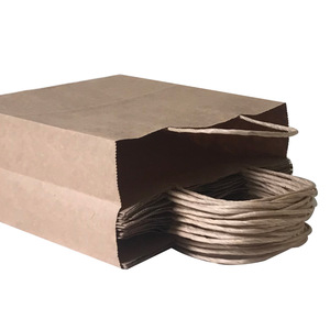 Có thể tái chế phân hủy sinh học Túi mua sắm nhanh chóng vận chuyển biểu tượng tùy chỉnh nhiều kích cỡ màu sắc tay Chiều dài xử lý dung dịch tráng Kraft - Product Image 1